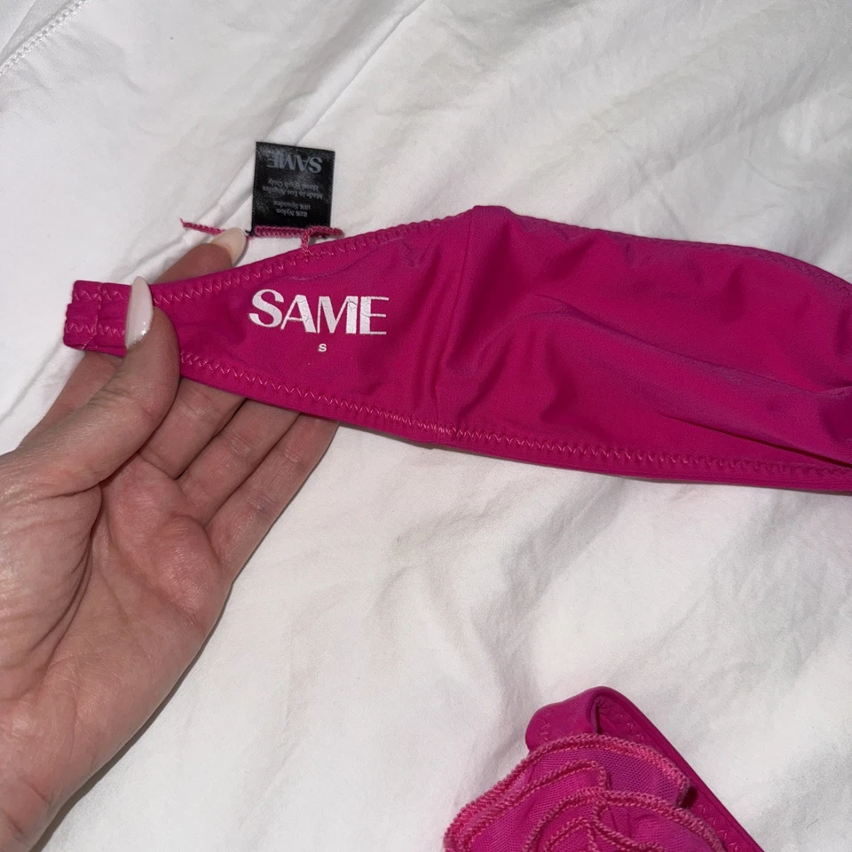 Conjunto de traje de baño Same Rosette Bandeau y parte inferior años 90 talla S Foto 4 de 4