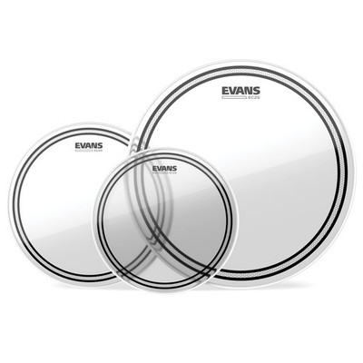 Evans EC2 Tompack - Drum Head Kit - 3 Drum Heads, Tom Drumhead Pack - Tom Pack 1