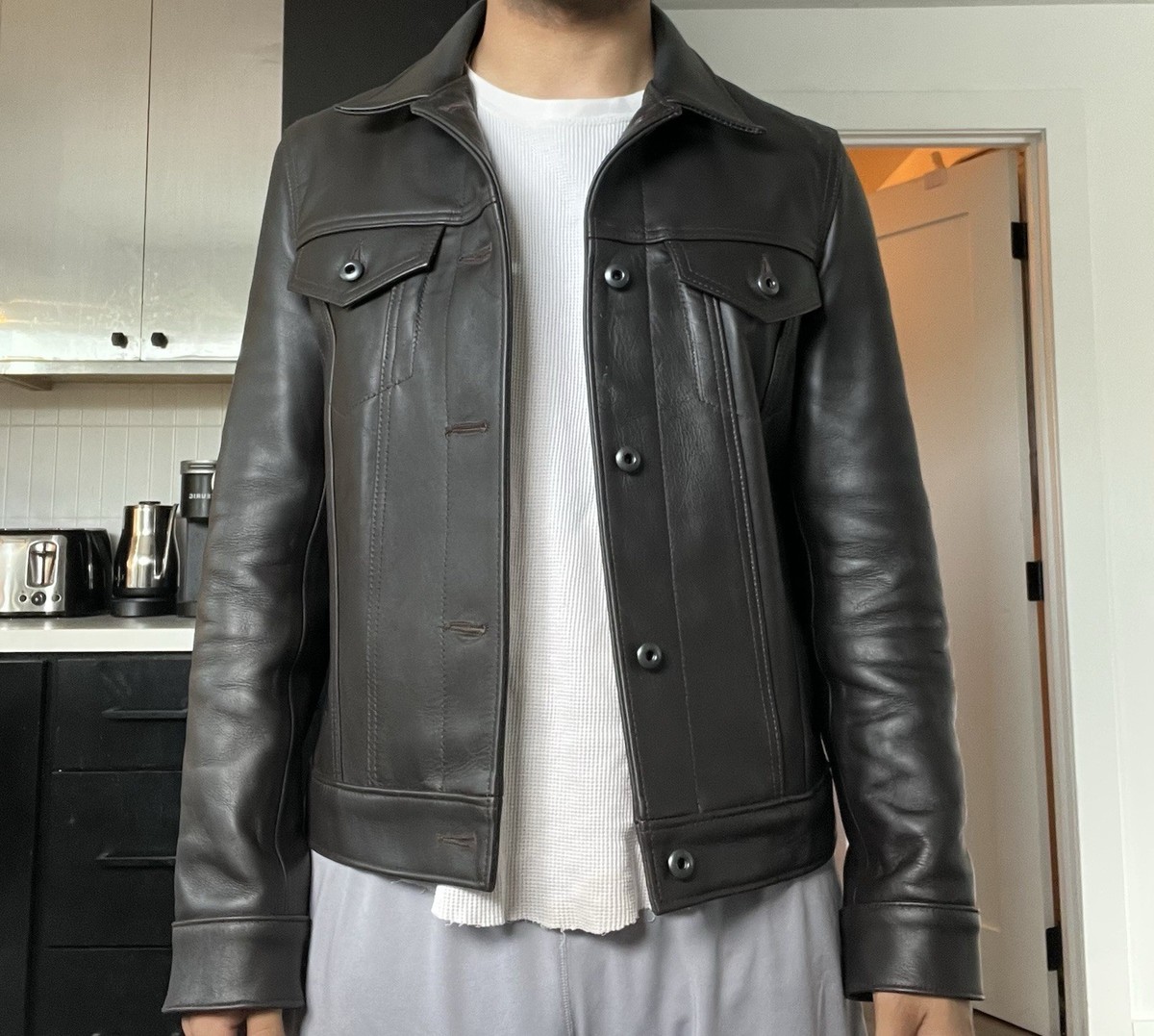 Schott 121 Type 3 Naked Cowhide Jacket Brown - Men's - Size small