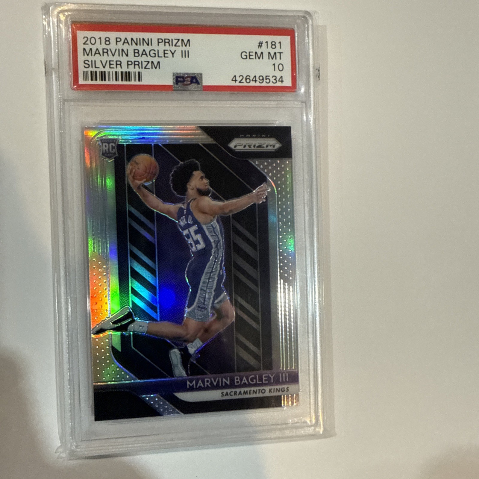 2018 PANINI PRIZM MARVIN BAGLEY III SILVER PRIZM #181 PSA 10