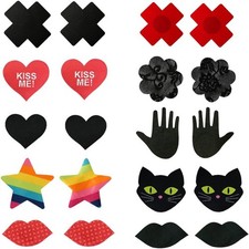 JESWELL Nipple Covers Disposable Pasties Breast Petals for Women Lingerie Colle