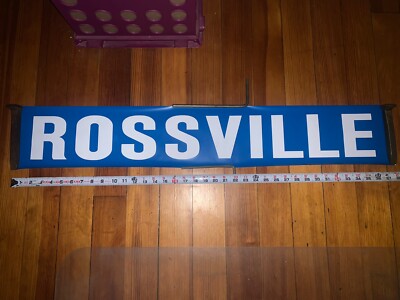 ACADEMY BUS TOURS 1995 ROLL SIGN ROSSVILLE NEWARK CITY SUBWAY ESSEX NEW JERSEY
