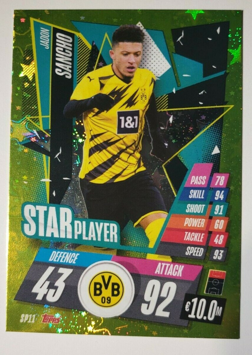 JADON SANCHO #SP11 Star Player - Topps Match Attax UEFA Champions League 2020-21
