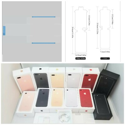 iPhone 7 7 Plus Empty Retail Box Option of Accessories+ Screen Seal & Box Seal 