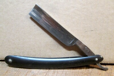 ROSS W BLACK STRAIGHT RAZOR No 66, Keystone and Key Logo, Germany