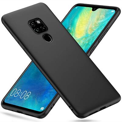 Handy Hülle für Huawei Mate 20 Schwarze Silikon Schutzhülle sturzsicher Hülle