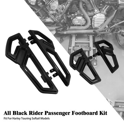 Black Empire Fahrer Beifahrer Trittbretter Für Harley Softail 86-17 Touring 86+