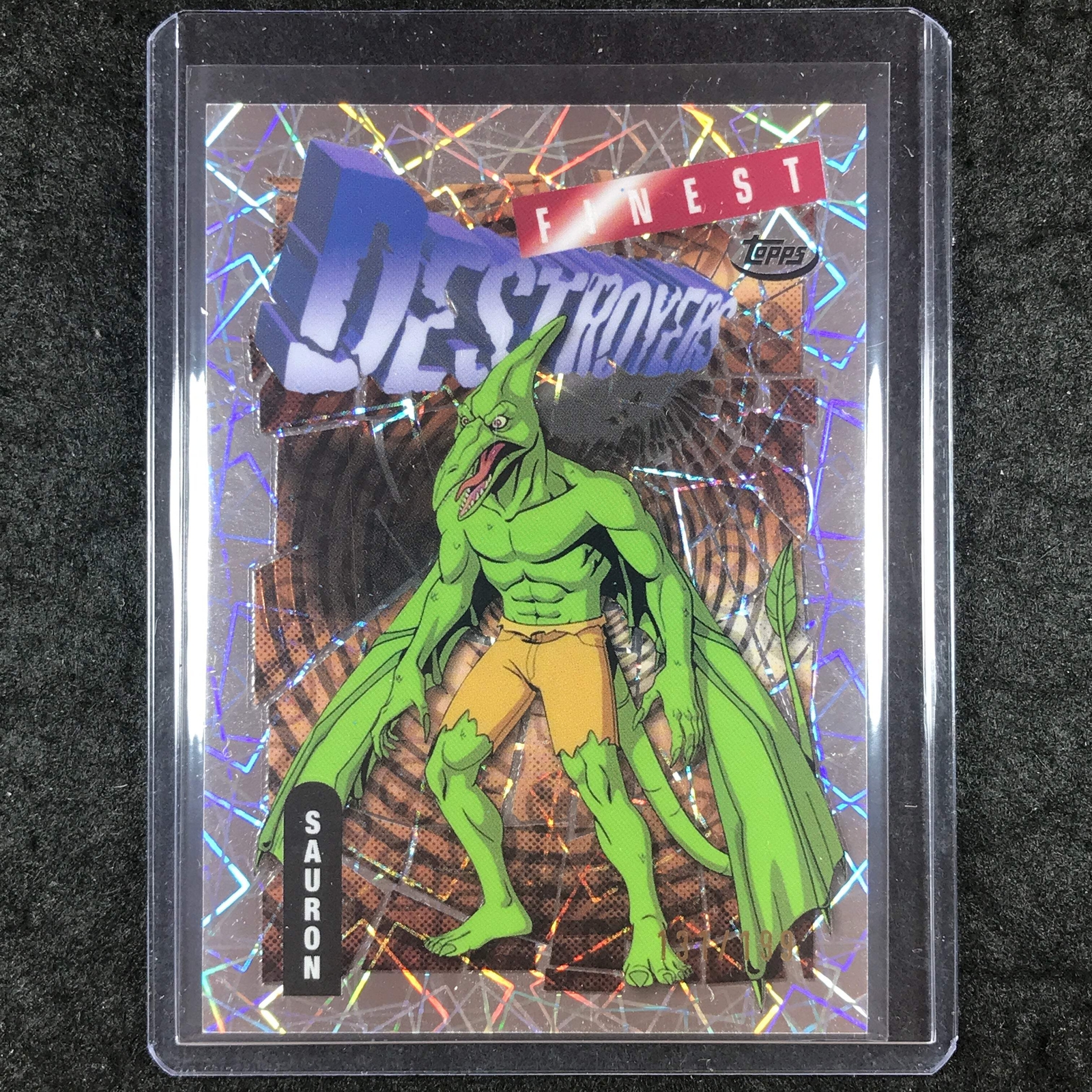 2025 Topps Finest X-Men '97 SAURON Destroyers Common Laser 131/199 #48