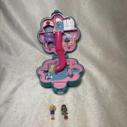 Bluebird Polly Pocket Water Fun Park 1990 Vintage Complete Set Compact