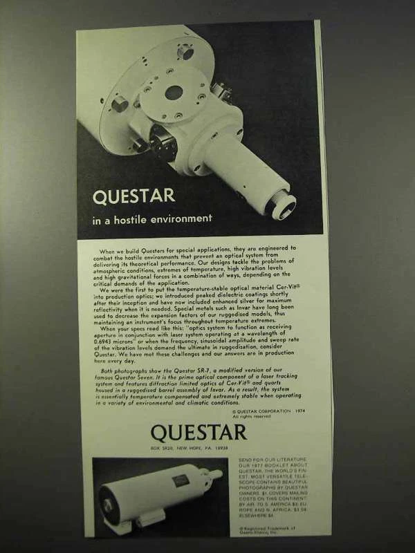 Questar 7 store telescope