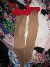 tan / red top Lace holdup Stockings