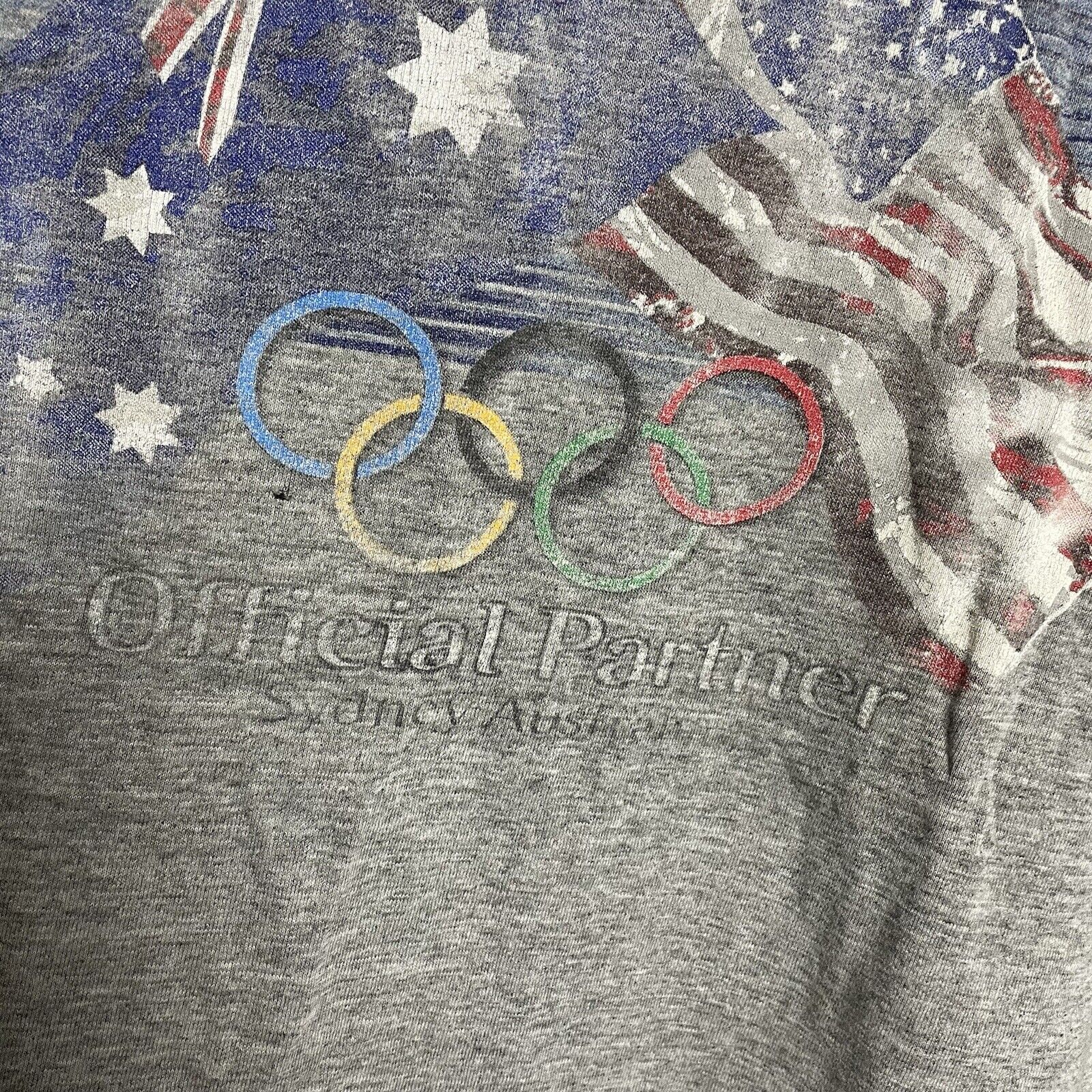 Vintage Sydney 2000 Olympics Shirt Mens XL Grey S… - image 4