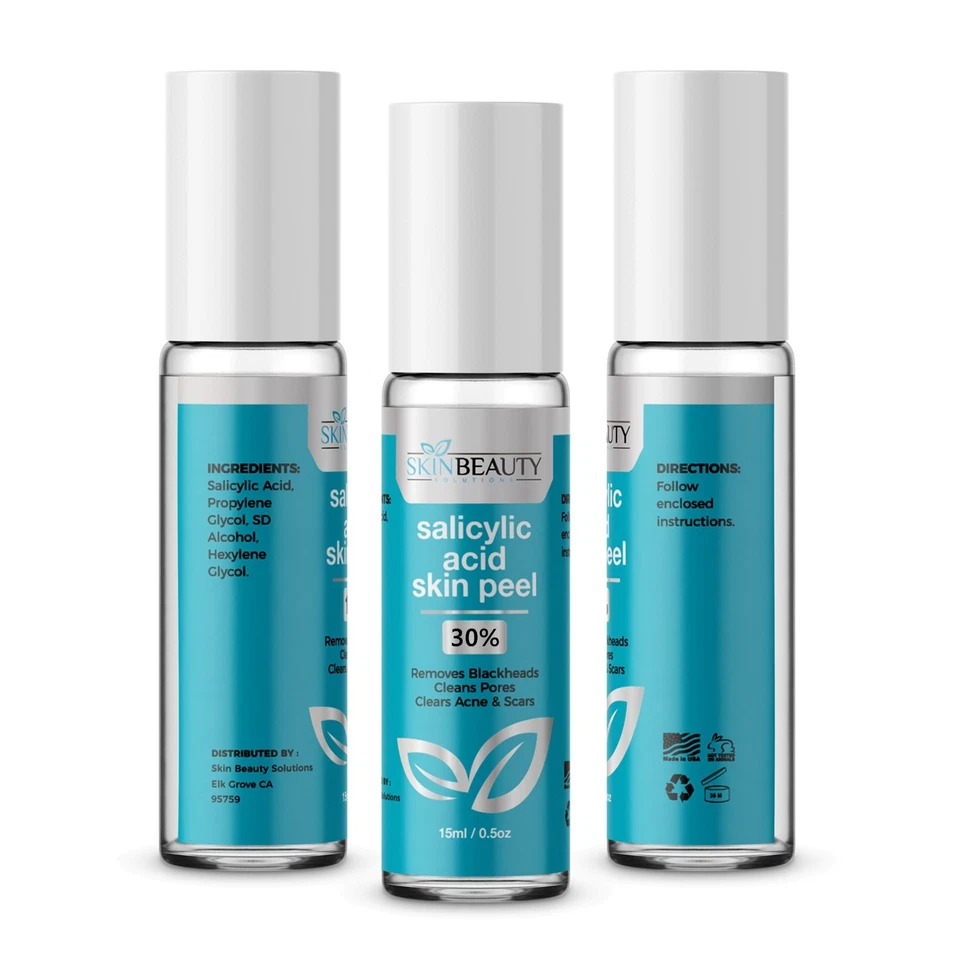 SALICYLIC ACID Skin Cosmetic Peel -Acne Wrinkles Dull Clogged Pores Wart Remover - Image 4 of 4