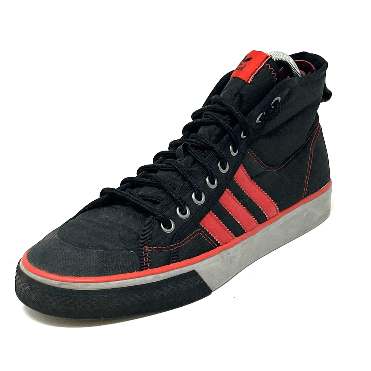 ADIDAS NIZZA Skateboard Shoes Sneakers Mens Black Red