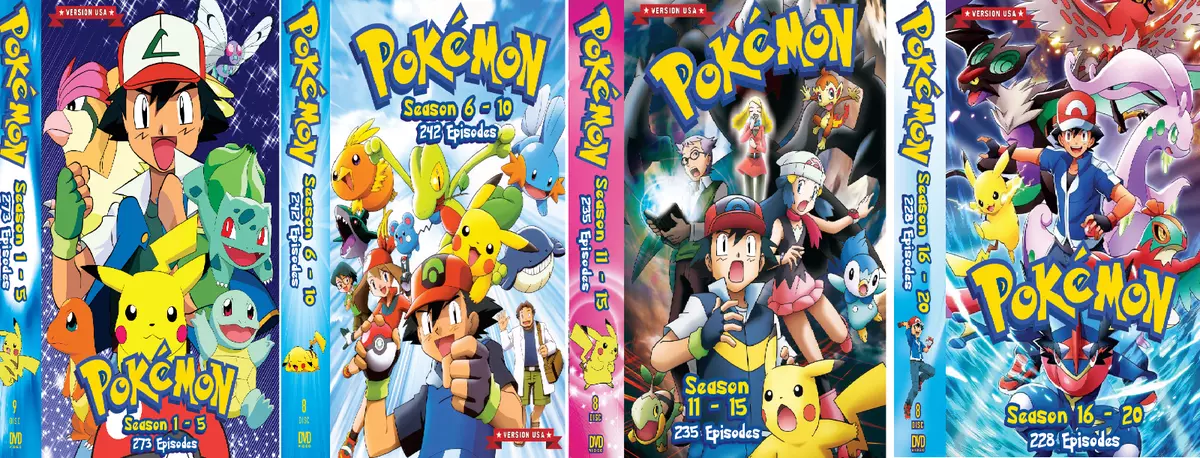 Pokemon (Season 1-20) - Complete Anime Tv Series Dvd Box Set (1-978 Eps)  Eng Dub