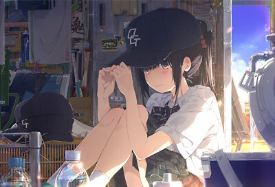 Anime girls digital art artwork 2d portrait ogipote dark Play Gaming Mat Desk
