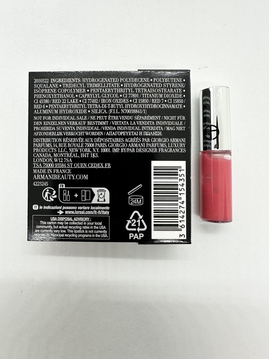 N.Y.C.2698@セール開催中‼️ Armani Beauty Prisma Glass Hydrating Lip Gloss 02 Candy Halo