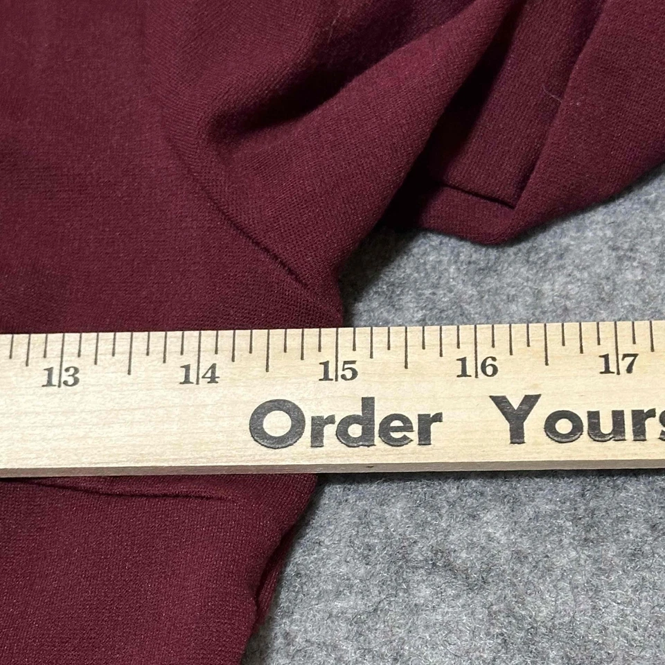 LuLus Dress Womens Small Maroon Long Sleeve Crew Neck Plain A-line R62992 - Image 4 of 4