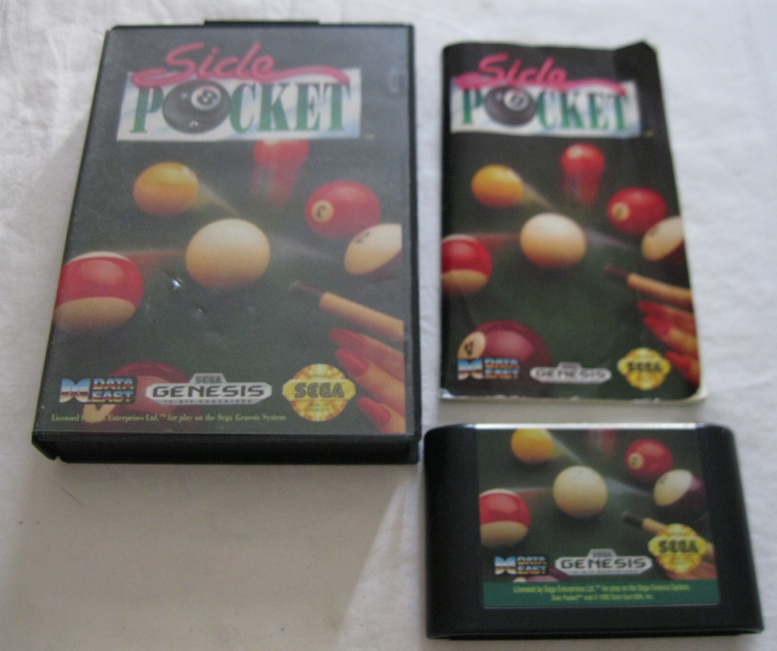side pocket genesis authentique version originale sega megadrive ( billard)