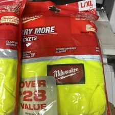 9 Pcs Large/X-Large Yellow Class 2 High Visibility Safety Vest with Pockets