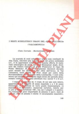 CORRAIN Cleto - CAPITANIO Mariantonia - I resti scheletrici umani del  Dos dell