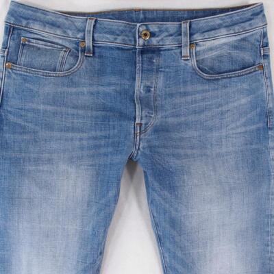 Herrens G-Star 3301 STRAIGHT Regular Gerades Bein Elasthan Blau Jeans W36  L34