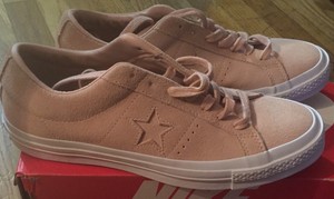 leather and rose gold converse