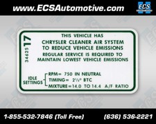 Mopar Dodge Plymouth Chrysler Emission 1970 383 Cid 4bbl Wat Mopar Dodge Plymouth Chrysler Emission 1970 383 Cid 4bbl Wat