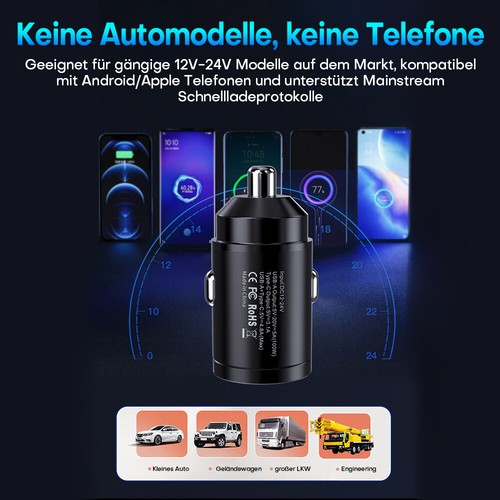 Zigarettenanzünder Metall 2 USB Ladegerät KFZ LKW Auto Ladeadapter Handy DHL - Bild 15 von 16
