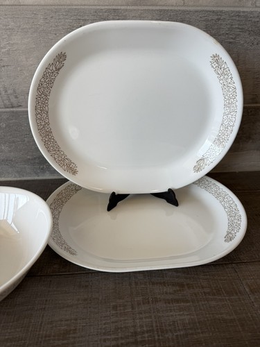 Vintage The Woodlands 2 Corelle Platter 12”x10”, Big Serving Bowl 10” (3pcs) - Picture 3 of 7