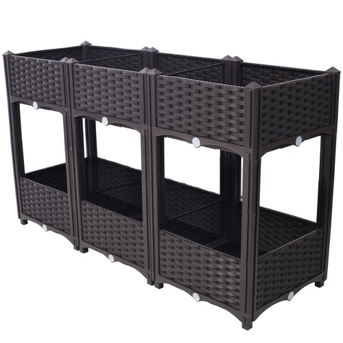 Planter Raised Beds - Elevated Planter Garden Box Drainage Plug Raised Garden Be