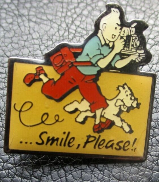 Tintin (Tim) & Herge - Antik Pin S Werbung - Offline Commerce - Geprägt - Jahr