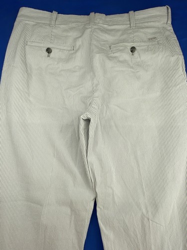 IZOD Straight Fit Pants Men’s Size 34X32 Blue White Stripe Chinos Preppy Golf - Picture 13 of 14