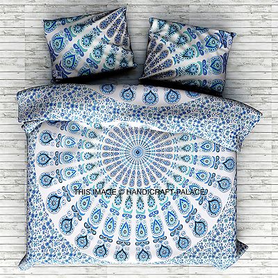 Indian King Comforter Ombre Mandala Hippie Bohemian Duvet Doona Cover