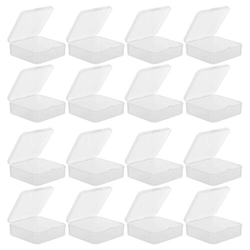 20 stücke Kleiner Aufbewahrungsbox Klare Kunststoffbehälter mit Deckel für Perle - Bild 1 von 12