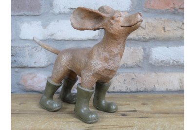 Süßer flippiger Hund genießt Wind Ornament Dekoration Liebhaber Geschenk