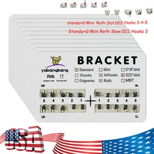 Dental Orthodontic Brackets Metal Braces Standard/Mini Roth 022 Hooks 3-4-5/3