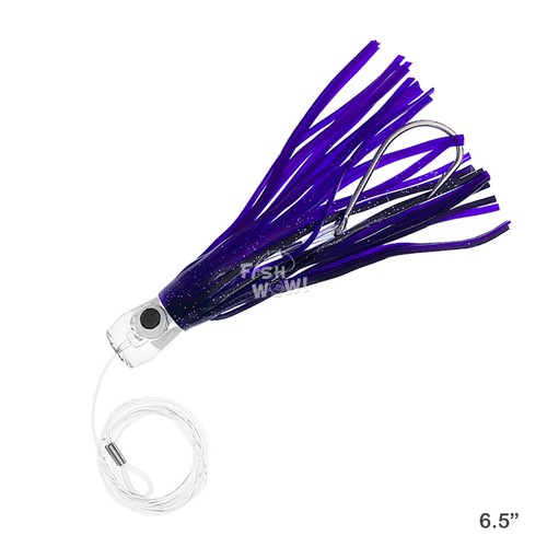 6.5" Fishing cup Trolling Marlin rigged Lure Resin Head big game Random Mix lot - Picture 8 of 12