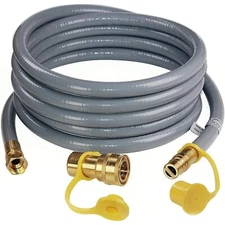 15/25/40 Feet 3/8" ID Natural Gas Hose with Quick Connect Fitting for BBQ Grill