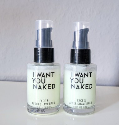 I Want You Naked  2x 30ml Face & After Shave Balm for Heroes 