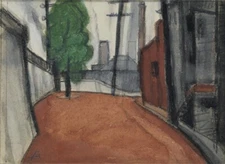 OSCAR BLUEMNER : Street View : Archival Art Print