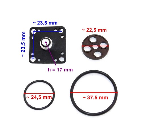 Kit Réparation de robinet d'essence pour KAWASAKI GPZ 400 500 550 600 GT 550 - Photo 6/10