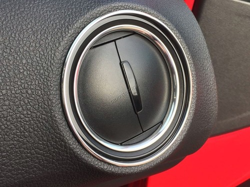 Se adapta a VW UP! 2011- Anillos de ventilación de aire de aluminio pulido en el tablero 4 piezas - Imagen 7 de 9