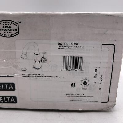 Delta 597-SSPD-DST Cassidy Pull-Down Bathroom Faucet, Stainless Steel
