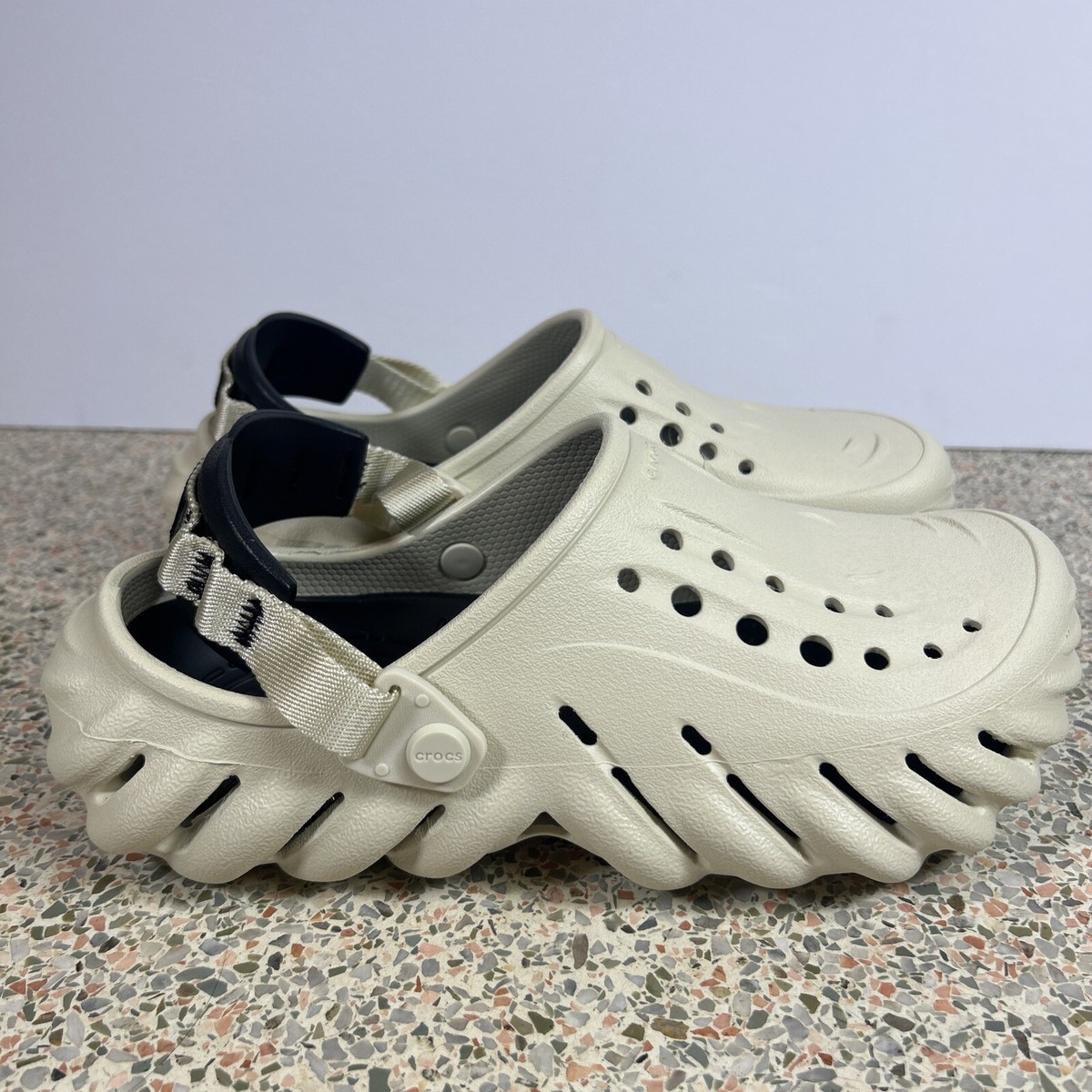 Unisex Clogs Crocs Echo Clog Bone / Black 207937 M6/W8 | eBay Unisex Clogs Crocs Echo Clog Bone / Black 207937 M6/W8 | eBay