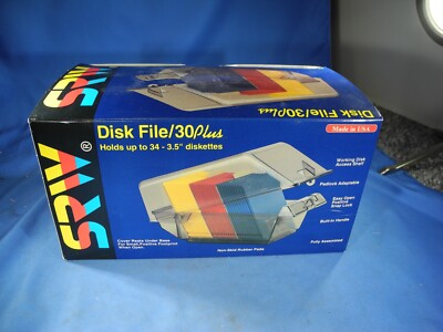 SRW DISK FILE 30 PLUS HOLDS UP TO 34 3.5 DISKETTES. BOX CASE OPEN BOX NEVER USED