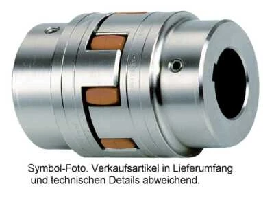 KTR Rotex 19 STAHL Kupplung komplett, Bohrung mit Nut wählbar, 92 SH-A Zahnkranz