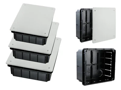 ELEKTROPLAST UP Abzweigkasten Unterputz Kasten Abzweigdose Unterputzverteiler IP40 Schwarz