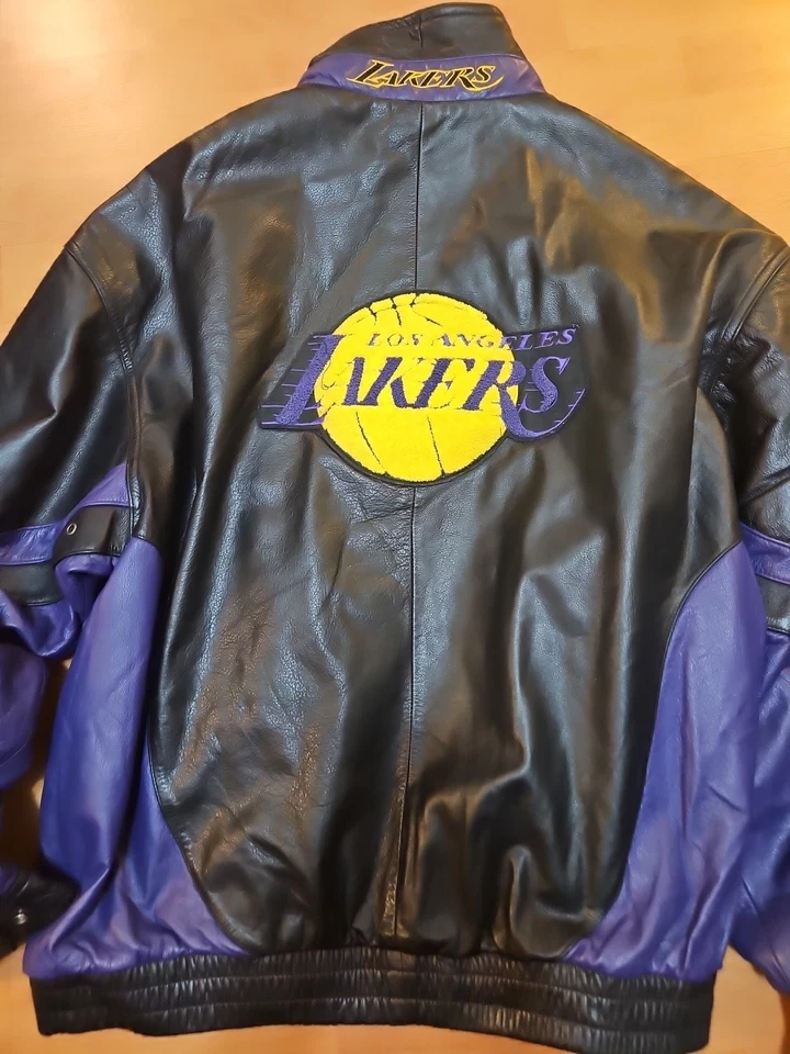 VTG Los Angeles Lakers Pro Player NBA Men's Leather Jacket size XL - Image 2 of 4