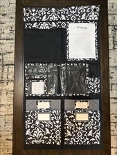 Thirty One 31 Black White Hanging Organizer Hang Up School Office Home 41" x 22"